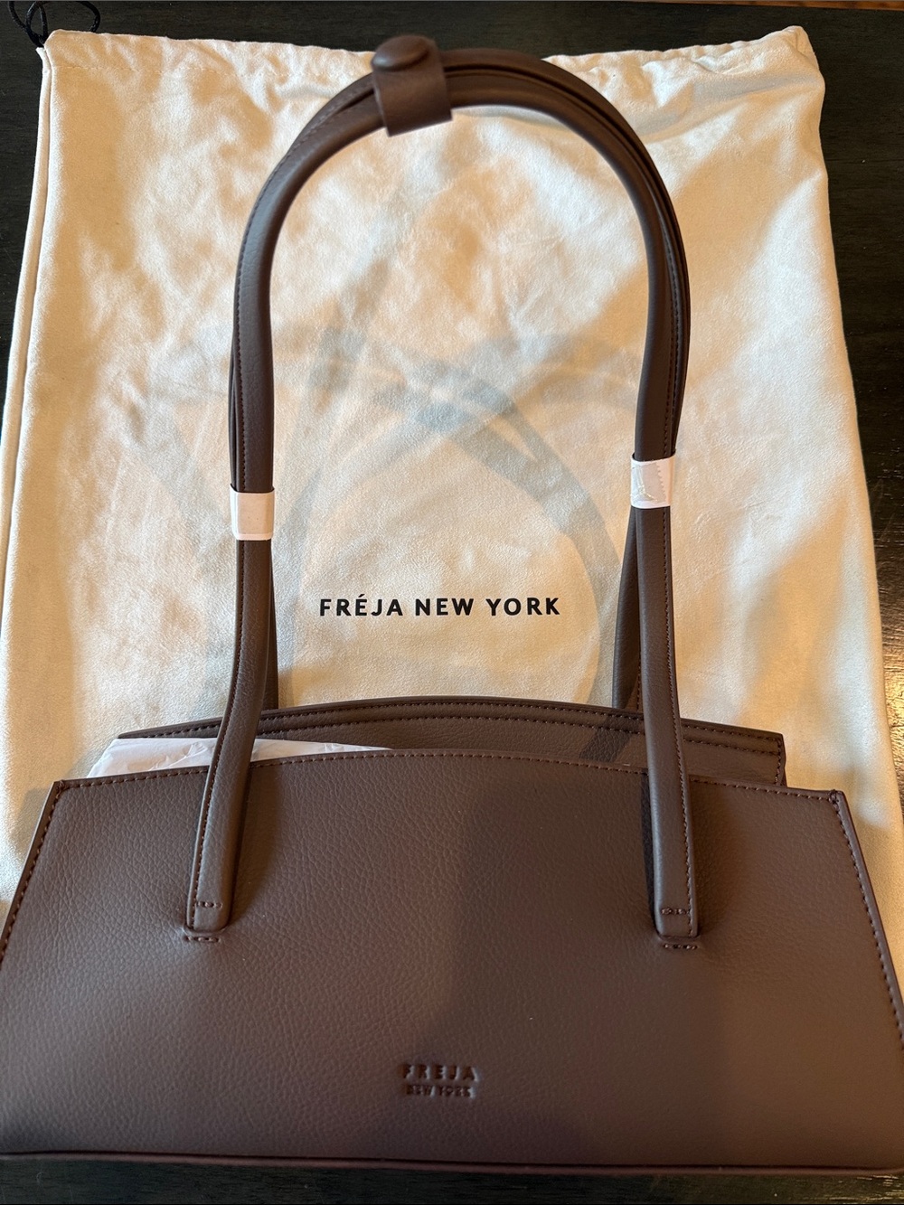 Fréja New York Chocolate Brown Structured Satchel